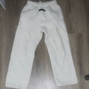 Essentials Gray Sweatpants with Elastic Waistband and Relaxed Fit
